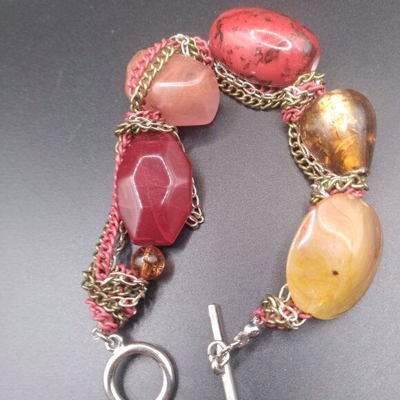 Vintage Acrylic Stones Bracelet - Picture 3 of 4